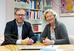 Dirk Wieseke (KERNWERT)  und Anne Kuckartz (VERBI Software)